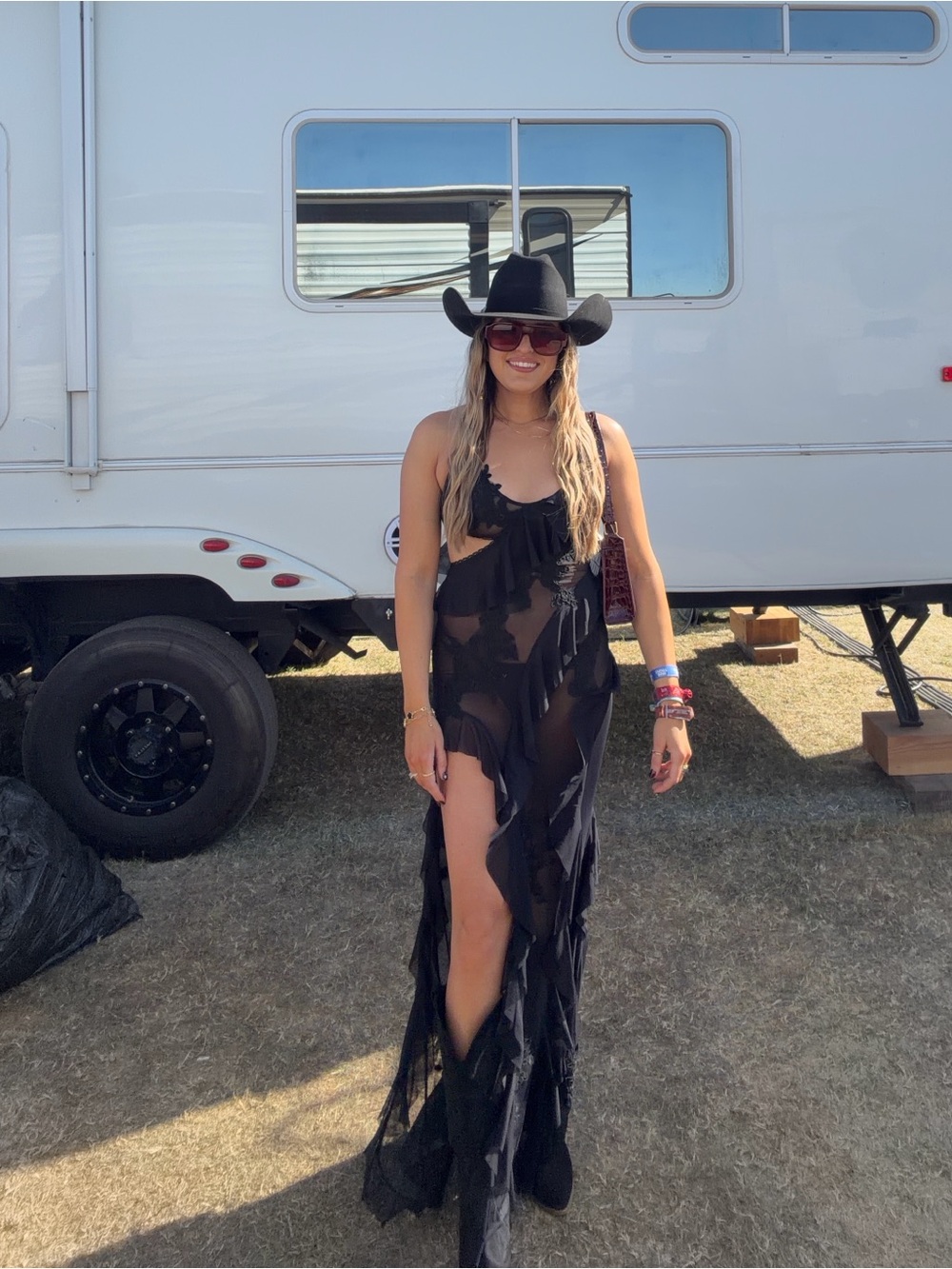 Viral sold out Dolls Kill Rebel Mon Amour sheer black maxi festival dress - Picture 8 of 8